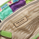 PRADA Hand Bag Nylon Green Silver Auth 195238A-18