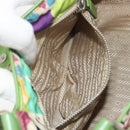PRADA Hand Bag Nylon Green Silver Auth 195238A-22