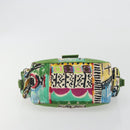 PRADA Hand Bag Nylon Green Silver Auth 195238A-5