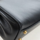 VALENTINO Rock Studs Hand Bag Leather 2way Black Gold Auth 195239M-17
