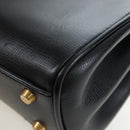 VALENTINO Rock Studs Hand Bag Leather 2way Black Gold Auth 195239M-18