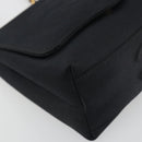 CHANEL Chain Shoulder Bag Satin Black Gold Tone CC Auth 195241V-15
