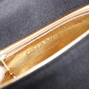 CHANEL Chain Shoulder Bag Satin Black Gold Tone CC Auth 195241V-18