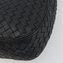 BOTTEGA VENETA INTRECCIATO Chain Shoulder Bag Leather Black Gold Auth 195244V-14