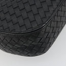 BOTTEGA VENETA INTRECCIATO Chain Shoulder Bag Leather Black Gold Auth 195244V-9