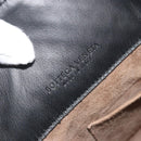 BOTTEGA VENETA INTRECCIATO Chain Shoulder Bag Leather Black Gold Auth 195244V-18
