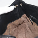 BOTTEGA VENETA INTRECCIATO Chain Shoulder Bag Leather Black Gold Auth 195244V-19