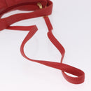 LOEWE Hand Bag Leather 2way Red Gold Auth 195246A-11