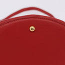 LOEWE Hand Bag Leather 2way Red Gold Auth 195246A-8