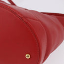 LOEWE Hand Bag Leather 2way Red Gold Auth 195246A-17