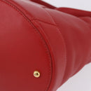 LOEWE Hand Bag Leather 2way Red Gold Auth 195246A-19