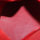 LOEWE Hand Bag Leather 2way Red Gold Auth 195246A-12