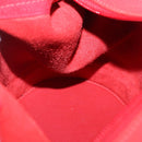 LOEWE Hand Bag Leather 2way Red Gold Auth 195246A-24
