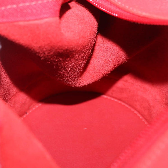 LOEWE Hand Bag Leather 2way Red Gold Auth 195246A