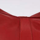 LOEWE Hand Bag Leather 2way Red Gold Auth 195246A-3