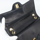 CHANEL Chain Matelasse 25 Shoulder Bag Lamb Skin Black Gold CC Auth 195247V-19