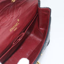 CHANEL Chain Matelasse 25 Shoulder Bag Lamb Skin Black Gold CC Auth 195247V-22