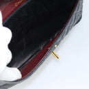 CHANEL Chain Matelasse 25 Shoulder Bag Lamb Skin Black Gold CC Auth 195247V-25