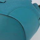 GUCCI Diamante Shoulder Bag Leather Blue Silver 354229 Auth 195248A-11
