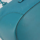 GUCCI Diamante Shoulder Bag Leather Blue Silver 354229 Auth 195248A-12