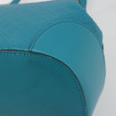 GUCCI Diamante Shoulder Bag Leather Blue Silver 354229 Auth 195248A-13