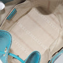 GUCCI Diamante Shoulder Bag Leather Blue Silver 354229 Auth 195248A-18