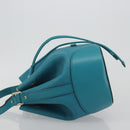 GUCCI Diamante Shoulder Bag Leather Blue Silver 354229 Auth 195248A-5