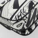 CELINE Christian Marclay Chain Shoulder Bag Leather White Gold Tone Auth 195249M-13