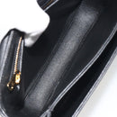 CELINE Christian Marclay Chain Shoulder Bag Leather White Gold Tone Auth 195249M-19