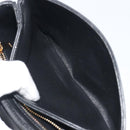 CELINE Christian Marclay Chain Shoulder Bag Leather White Gold Tone Auth 195249M-24