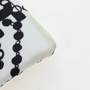 CHANEL Matelasse Chain Shoulder Bag Satin 2way White Gold CC Auth 195250M-10