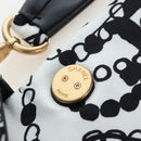 CHANEL Matelasse Chain Shoulder Bag Satin 2way White Gold CC Auth 195250M-25