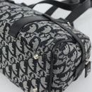 Christian Dior Trotter Canvas Boston Bag Black Silver Auth 195251V-12