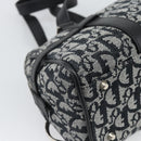 Christian Dior Trotter Canvas Boston Bag Black Silver Auth 195251V-13