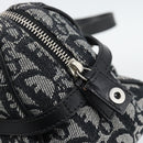 Christian Dior Trotter Canvas Boston Bag Black Silver Auth 195251V-14