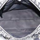 Christian Dior Trotter Canvas Boston Bag Black Silver Auth 195251V-16