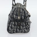 Christian Dior Trotter Canvas Boston Bag Black Silver Auth 195251V-4