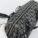 Christian Dior Trotter Canvas Boston Bag Black Silver Auth 195251V-6