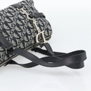 Christian Dior Trotter Canvas Boston Bag Black Silver Auth 195251V-7