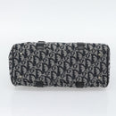 Christian Dior Trotter Canvas Boston Bag Black Silver Auth 195251V-9