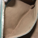 GUCCI GG Supreme Boston Bag PVC Leather 2way Green Silver 409527 Auth 195254SAM-25