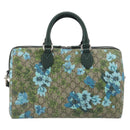 GUCCI GG Supreme Boston Bag PVC Leather 2way Green Silver 409527 Auth 195254SAM-2