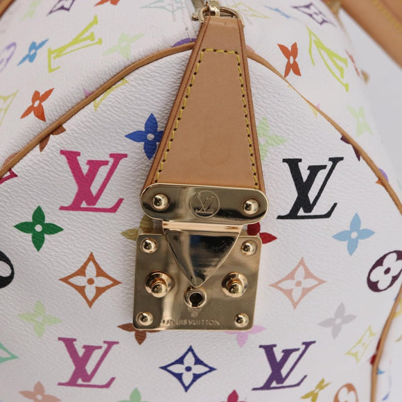 LOUIS VUITTON Monogram Multicolor Keepall 45 Bag White M92641 LV Auth 195255SM