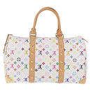LOUIS VUITTON Monogram Multicolor Keepall 45 Bag White M92641 LV Auth 195255SM-2