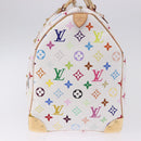 LOUIS VUITTON Monogram Multicolor Keepall 45 Bag White M92641 LV Auth 195255SM-4