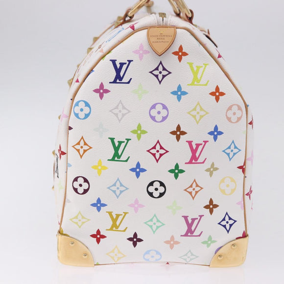 LOUIS VUITTON Monogram Multicolor Keepall 45 Bag White M92641 LV Auth 195255SM