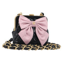 CHANEL Chain Matelasse Shoulder Bag Patent leather Black Gold CC Auth 195256M-1