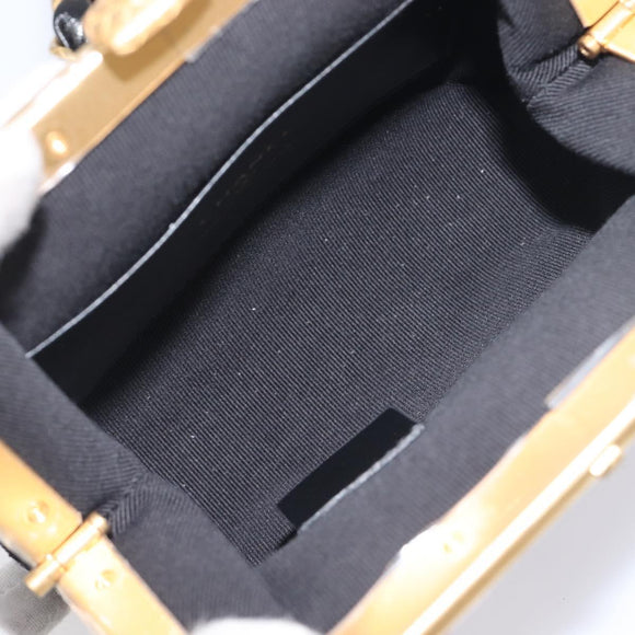 CHANEL Chain Matelasse Shoulder Bag Patent leather Black Gold CC Auth 195256M