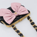 CHANEL Chain Matelasse Shoulder Bag Patent leather Black Gold CC Auth 195256M-6
