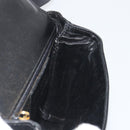 Salvatore Ferragamo Shoulder Bag Leather Black Gold Auth 195262-19